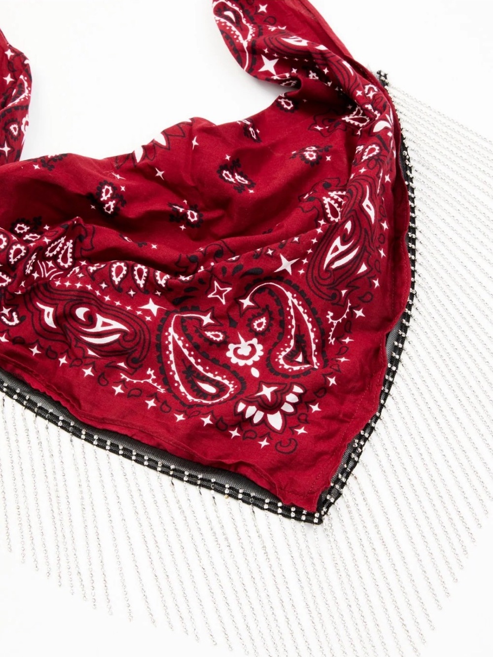Idyllwind fueled by Miranda Lambert Abby Ann Rhinestone Fringe Red Bandana - Picture 6 of 11